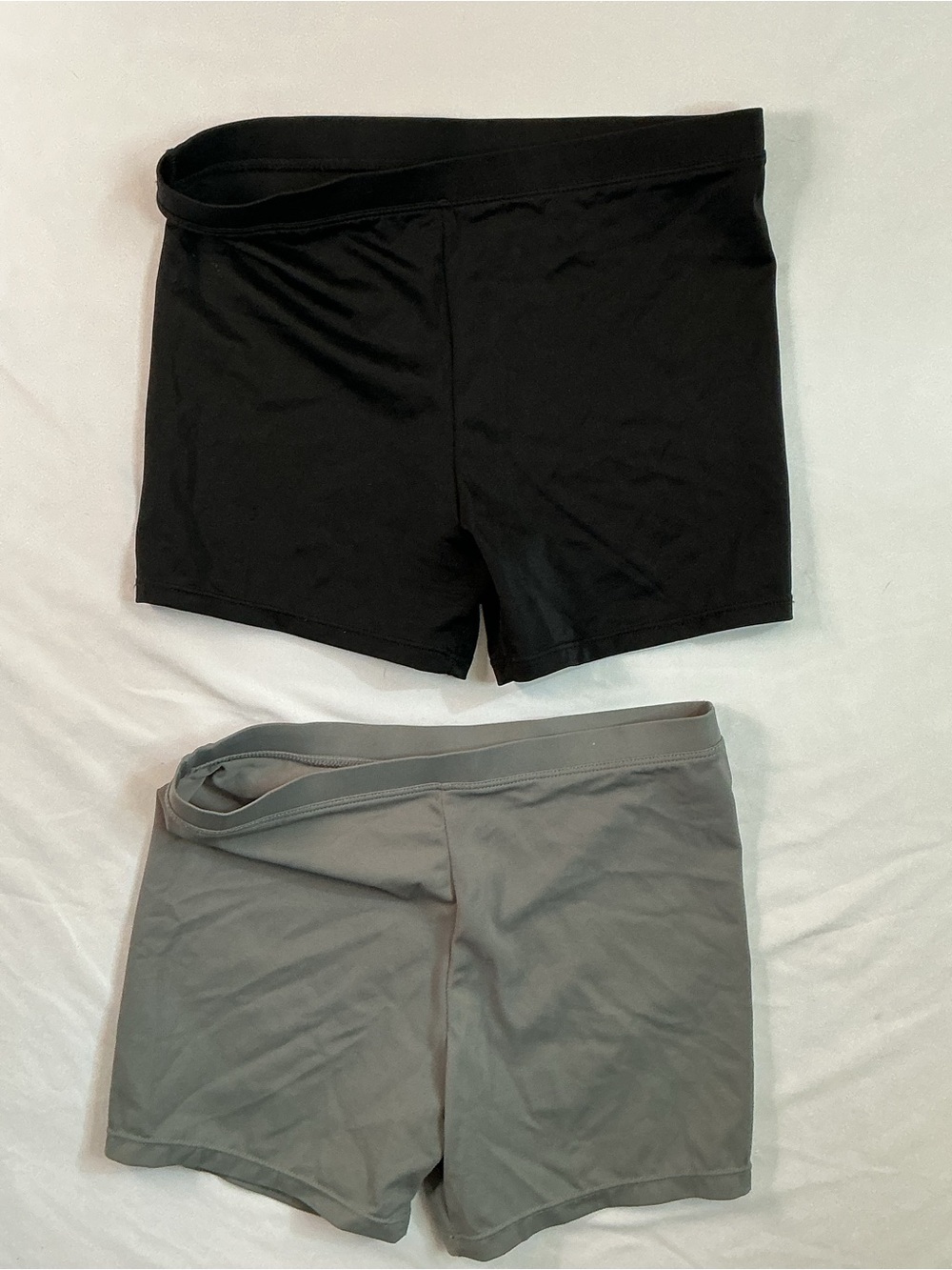 Kids Stretch Bike Shorts - Black & Gray
